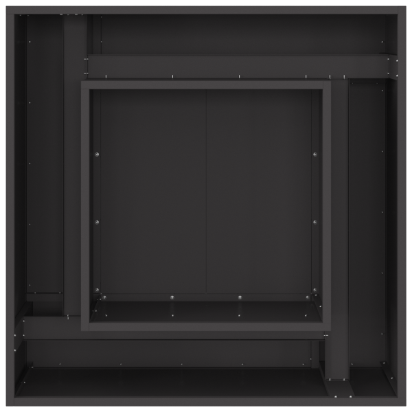 Brasero cuadrado de acero negro 80x80x40 cm M 5