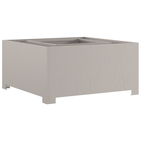 Brasero cuadrado de acero patinable 80x80x40 cm M 4