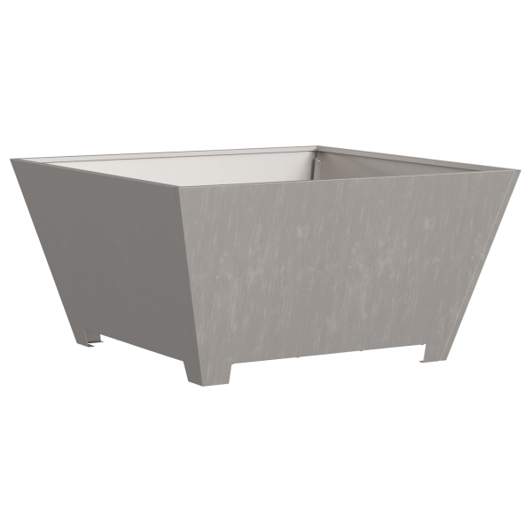 Brasero cuadrado de acero patinable 80x80x40 cm M 4