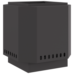 Fogata Sin Humo negra  48x48x51 cm. de acero H