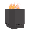 Fogata Sin Humo negra  48x48x51 cm. de acero 3