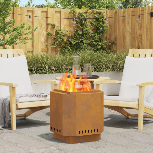 Fogón Sin Humo 48x48x51 cm de Acero Resistente a la Intemperie D