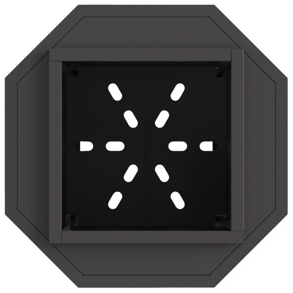 Fogo Sem Fumaça Preto 38x38x51 cm Aço M 5