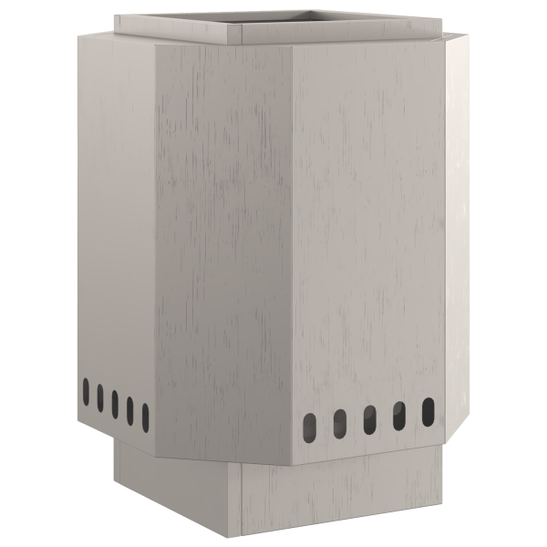 Fogueira Sem Fumaça  38x38x51 cm em Aço Envelhecido M 4