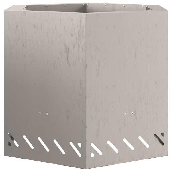 Fogueira Sem Fumaça Hexagonal 58x58x51 cm Aço Envelhecido M 4
