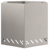 Brasero sin humo hexagonal acero patinable 58x58x51 cm 4