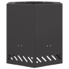Brasero sin humo hexagonal acero negro 48x48x51 cm 2