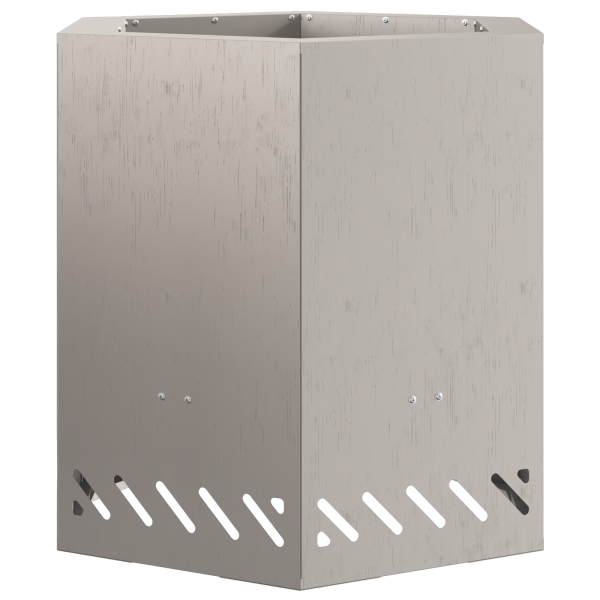 Fogo Sem Fumaça Hexagonal 48x48x51 cm Aço Envelhecido M 4