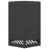 Brasero sin humo hexagonal acero negro 38x38x51 cm 2