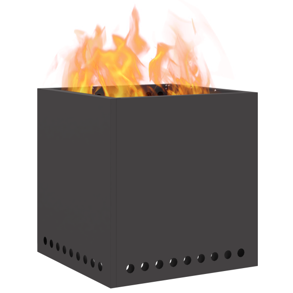 Brasero sin humo hexagonal acero negro 48x48x50 cm M 3