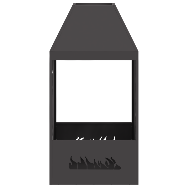 Fogão a Lenha Preto 50x50x100 cm Aço M 5