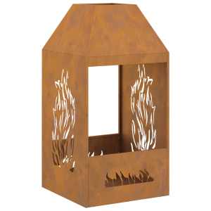 Hoguera  50x50x100 cm de acero resistente a la intemperie H