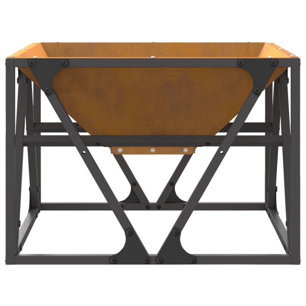 Fogo Pit Quadrado 50x50x35 cm Aço Envelhecido M 5