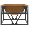 Brasero cuadrado de acero patinable 50x50x35 cm 5