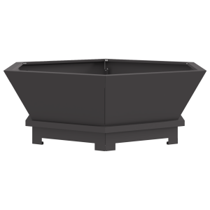 Brasero hexagonal acero negro 75x75x28 cm H