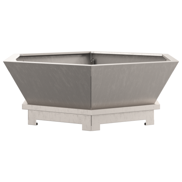 Fogueira Hexagonal  75x75x28 cm em Aço Envelhecido M 4