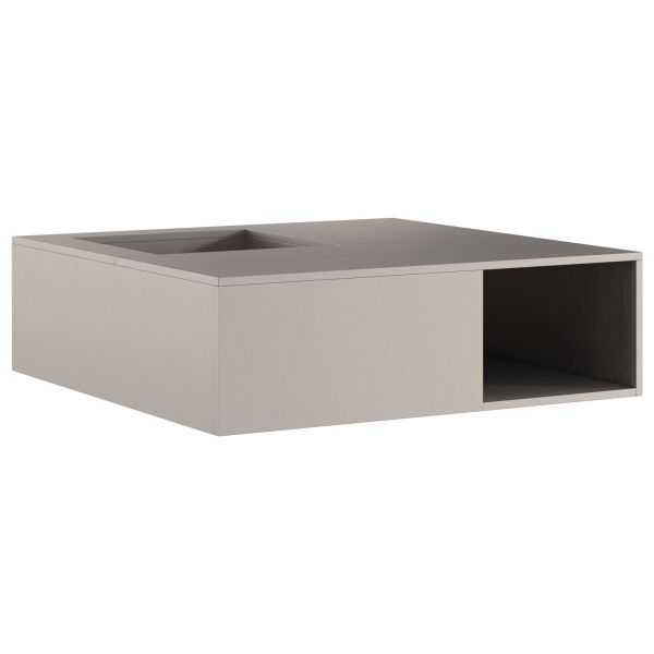 Fogo com Armazenamento de Torres 100x100x30 cm Aço Envelhecido M 4