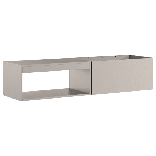 Brasero con leñero acero patinable 160x45x35 cm M 4