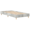 Cama  90x200 cm Cinza de Concreto em Madeira Composta 2