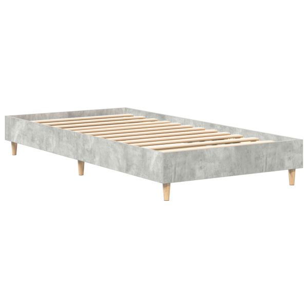 Cama  90x200 cm Cinza de Concreto em Madeira Composta M 5