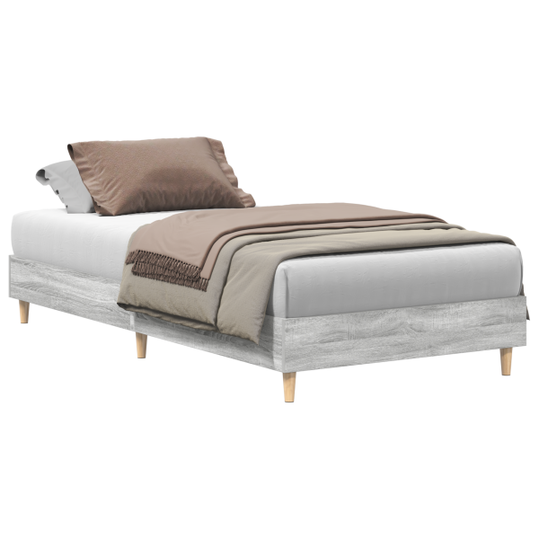 Estructura de cama madera de ingeniería gris Sonoma 90x200 cm M 3