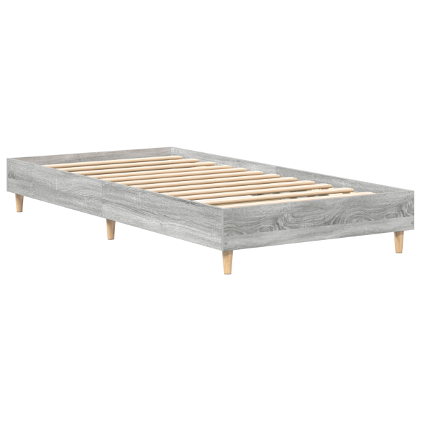 Cama  90x200 cm Cinza Sonoma em Madeira Engenharia M 5
