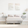 Estructura de cama madera ingeniería gris hormigón 120x190 cm 1