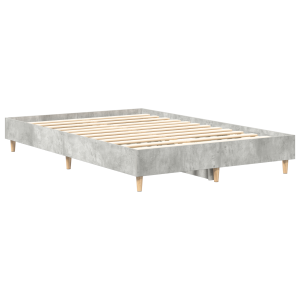 Cama  120x190 cm Cinza Concreto em Madeira de Engenharia H