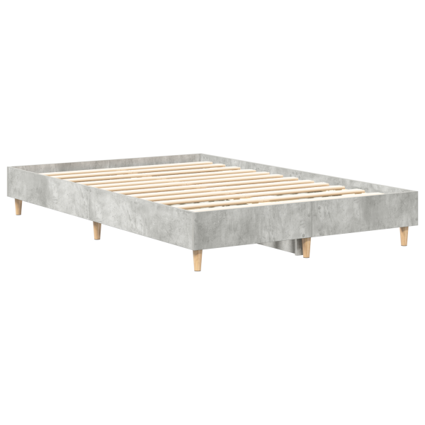 Estructura de cama madera ingeniería gris hormigón 120x190 cm M 2