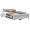 Cama  120x190 cm Cinza Concreto em Madeira de Engenharia 3