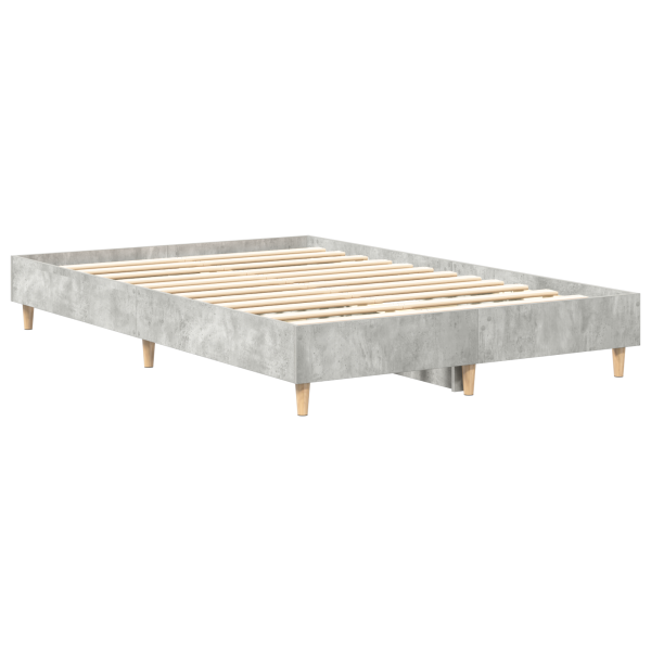 Estructura de cama madera ingeniería gris hormigón 120x190 cm M 5