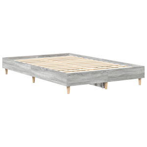 Estrutura de Cama  120x190 cm Cinza Sonoma em Madeira Revestida H