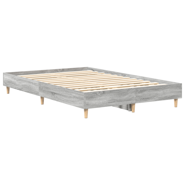 Estructura de cama madera de ingeniería gris Sonoma 120x190 cm M 5