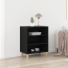 Sideboard  Negro Roble 57x35x70 cm Madera Compuesta 1