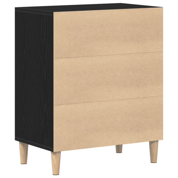 Sideboard  Negro Roble 57x35x70 cm Madera Compuesta M 5
