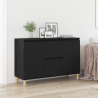 Sideboard  Carvalho Preto 101x35x60 cm em Madeira de Engenharia 1