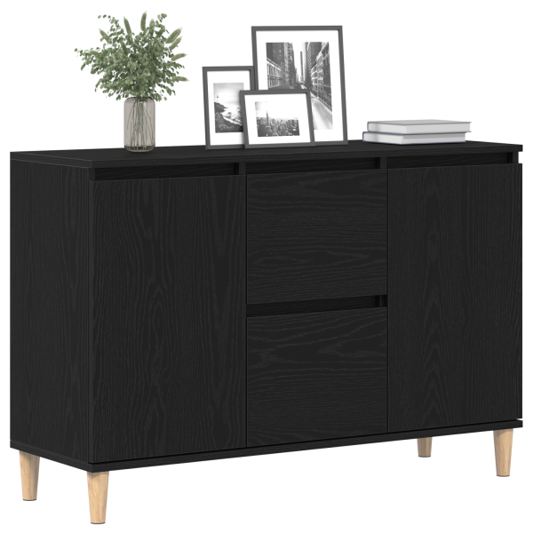 Sideboard  Carvalho Preto 101x35x60 cm em Madeira de Engenharia M 3