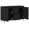 Sideboard  Carvalho Preto 101x35x60 cm em Madeira de Engenharia 5