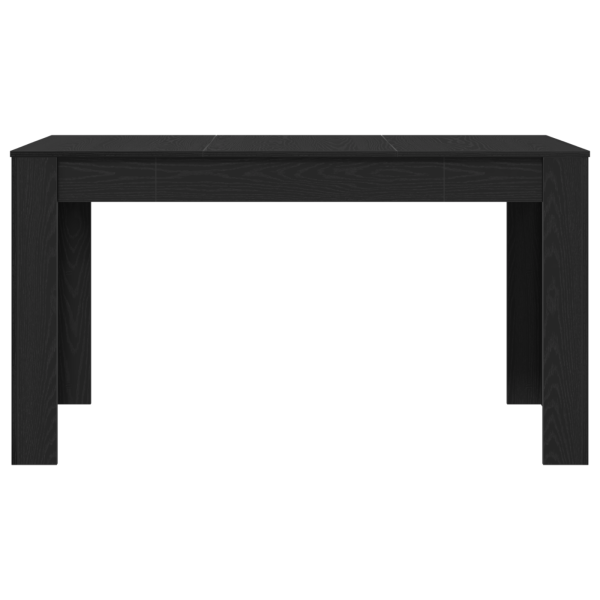Mesa de Comedor  Negra de Roble 140x74.5x76 cm de Madera de Ingeniería M 5