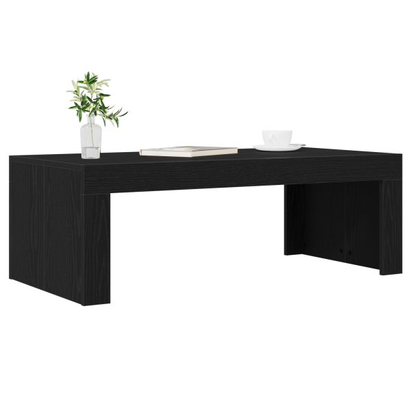 Mesa de centro madera de ingeniería roble negro 102x50x35 cm M 3