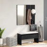 Set de muebles de recibidor madera de ingeniería roble negro 1