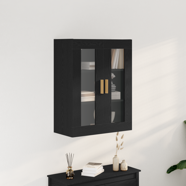 Armario de Pared de Roble Negro - 69.5x34x90 cm D