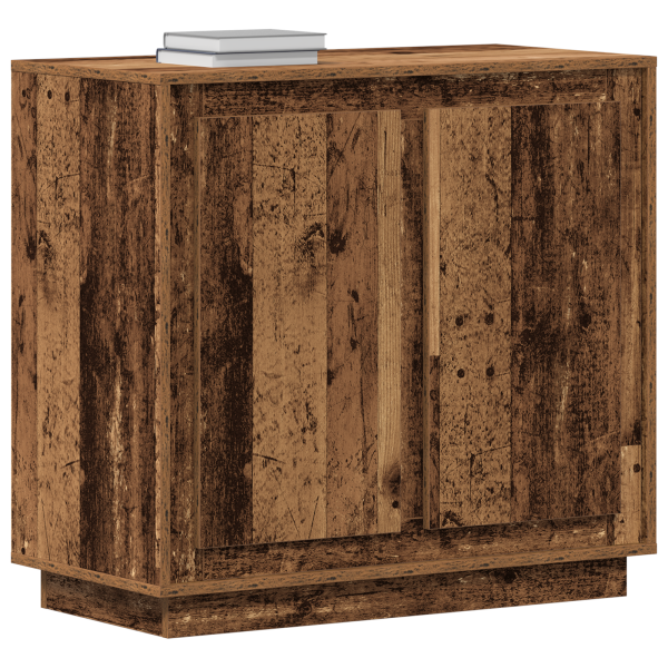 Aparador de madera de ingeniería envejecida 80x34x75 cm M 3