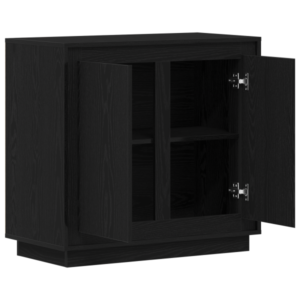 Buffet  Preto Carvalho 80x34x75 cm Madeira Engenharia M 5