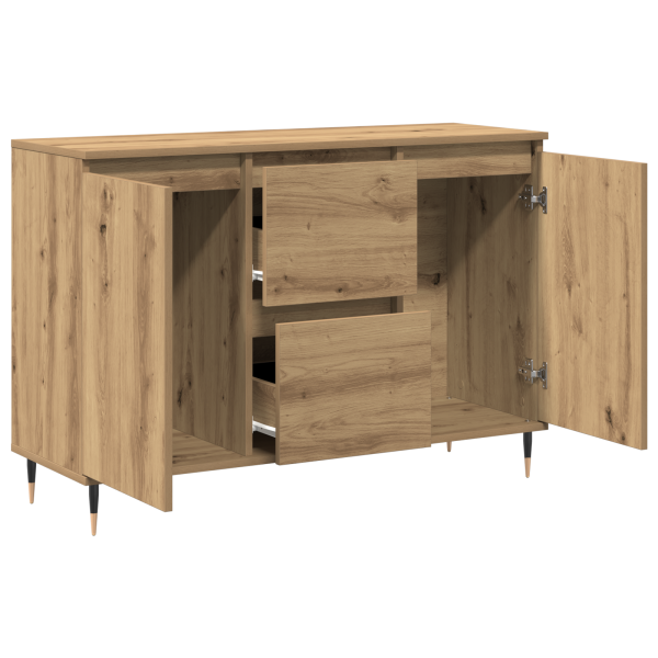 Sideboard  com portas e gavetas Carvalho Artesanal 101.5x35x70 cm M 5