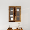 Armário Montado na Parede com Portas de Vidro - Madeira Velha - 69.5x34x90 cm 4