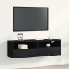 Mueble de TV madera de ingeniería roble negro 100x30x30 cm 1