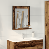 Espejo de baño  madera envejecida 50x12x60 cm madera de ingeniería 1
