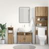 Mueble lavabo baño madera ingeniería roble artisan 80x30x60 cm 4