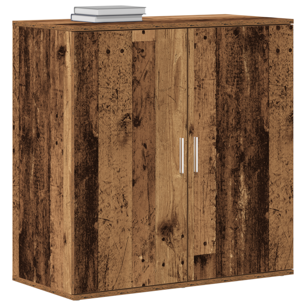 Aparador de madera de ingeniería envejecida 79x38x80 cm M 3